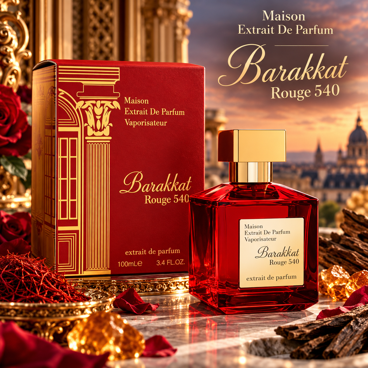 Fragrance World Barakkat Rouge 540 Eau de Parfum 3.4 oz