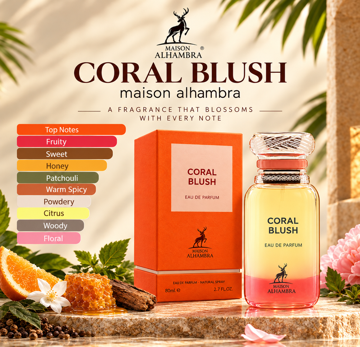 Maison alhambra Coral blush