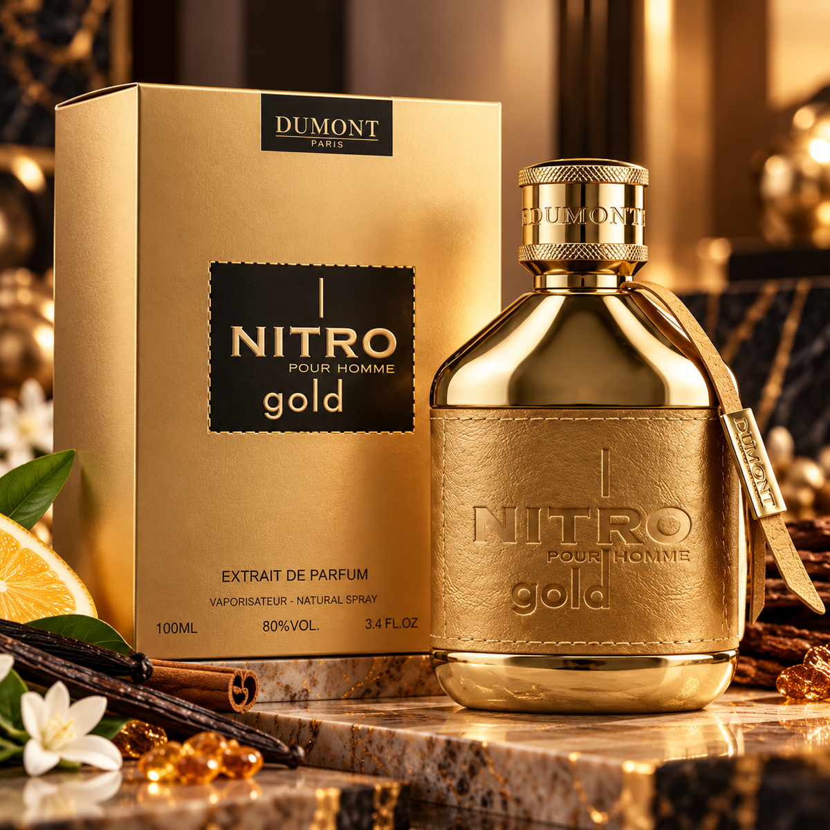 Dumont Paris Nitro Gold Eau de Parfum 3.4 oz