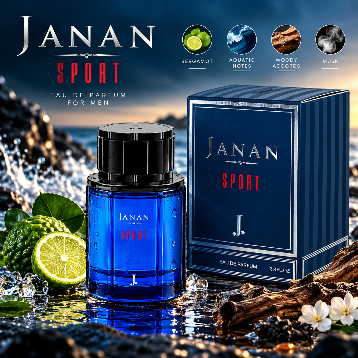 Junaid Jamshed J. Janan Sport Eau de Parfum 3.4 oz